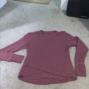 Purple long sleeve LuluLemon running shirt